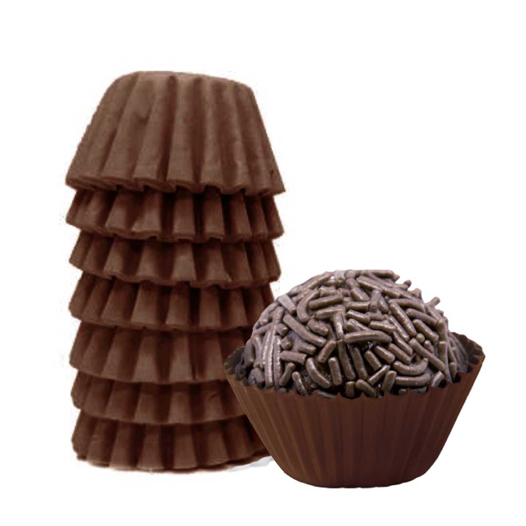 Mago Forma De Brigadeiro Marrom (100)